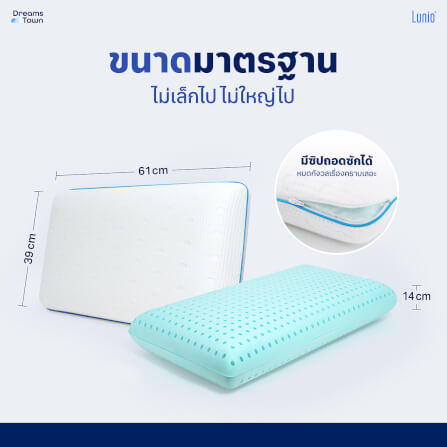 หมอนเมมโมรี่โฟม [แพคคู่] LUNIO MOON SERIES BREEZE PILLOW_5